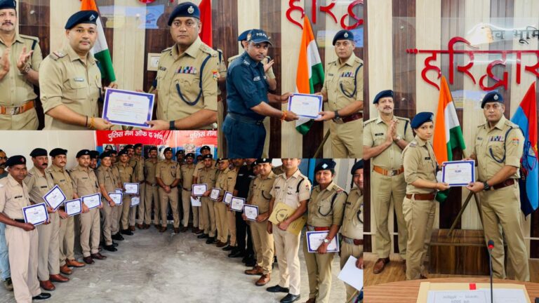 पर्सन ऑफ द मंथ: SSP डोबाल ने एसआई गगन मैठाणी समेत 34 पुलिसकर्मी किए सम्मानित