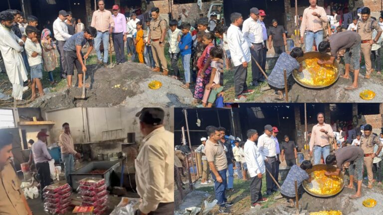 पदार्था में मिलावटी मिठाई का का भंडाफोड़, दो कुंतल बतीशा गड्ढा खोदकर दबाया, जांच के लिए सैंपल भेजे लैब
