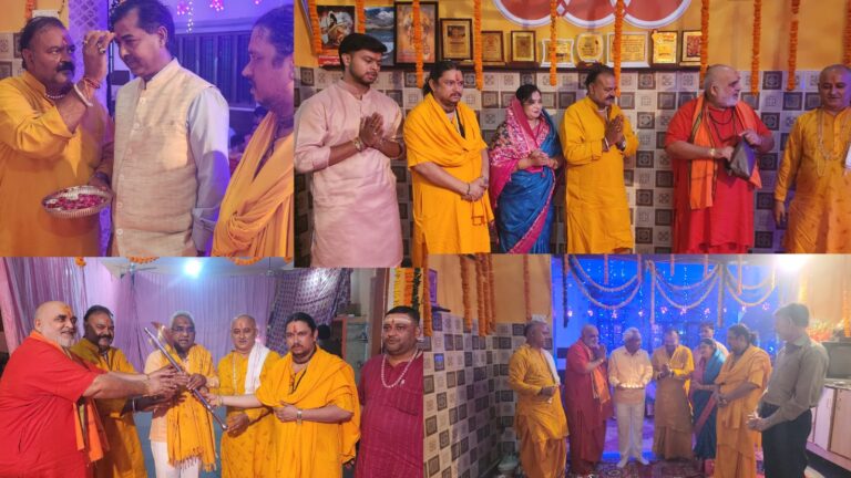 गोवर्धन पूजा के बाद अन्नकूट का वितरण किया, विधायक मदन कौशिक और आदेश चौहान का सम्मान